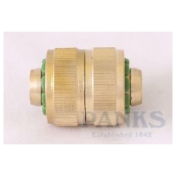 1/2" Hose x Hose Joiner, Brass