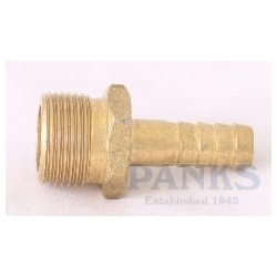 1" x 1" Brass Hose Tail, Parallel