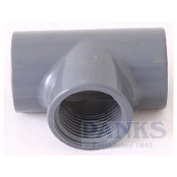 3/4" Plain Tee x PVC Female BSP