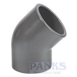 20mm PVC Elbow 45', 16 Bar