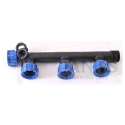 Manifold 1" x 3 Polyprop outlets