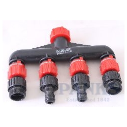 4 Way Plastic Tap Manifold