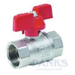 3/8" Ball Valve M/F, Bfly Handle