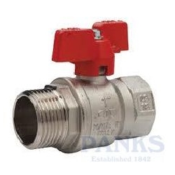 3/4" Ball Valve M/F, Bfly Handle