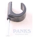 16mm Pipe Clip with Nail, Black