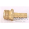 1" x 1" Brass Hose Tail, Parallel