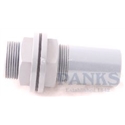 1" PVC Tank Connector, Plain x Male BSP